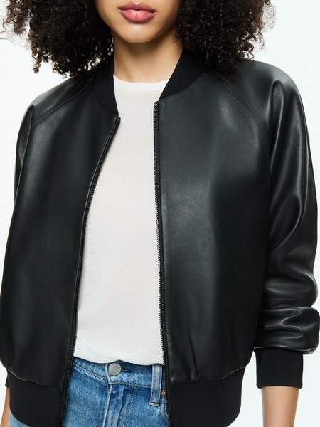 FELISA LEATHER BOMBER