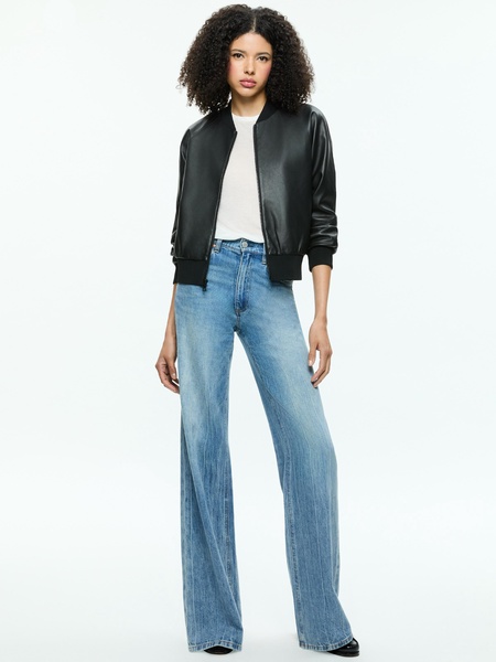 FELISA LEATHER BOMBER