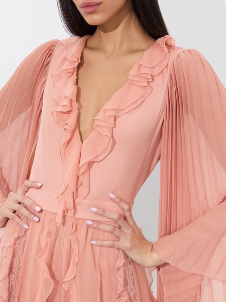 DAY SUNBURST SLEEVE MAXI DRESS