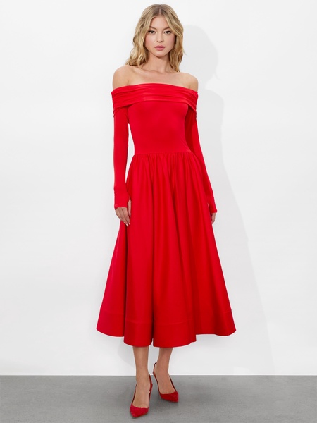 CHARA FLARED MIDI DRESS