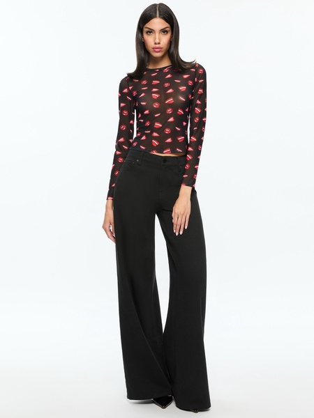 A+O X TOM WESSELMANN DELAINA MESH LONG SLEEVE TOP