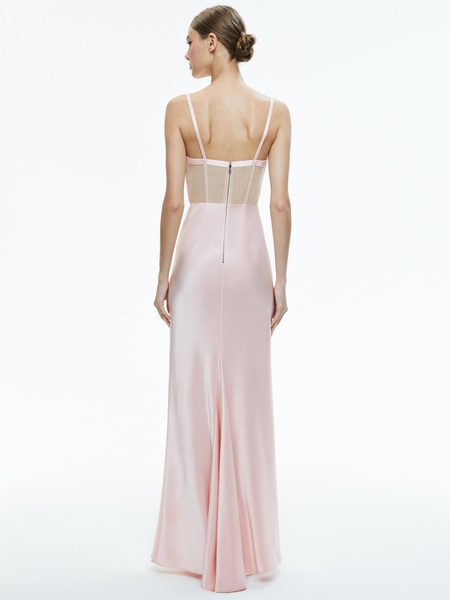 VALENTINA DRAPED CORSET MAXI DRESS