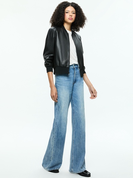 FELISA LEATHER BOMBER