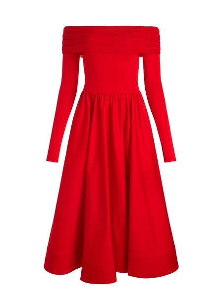 CHARA FLARED MIDI DRESS