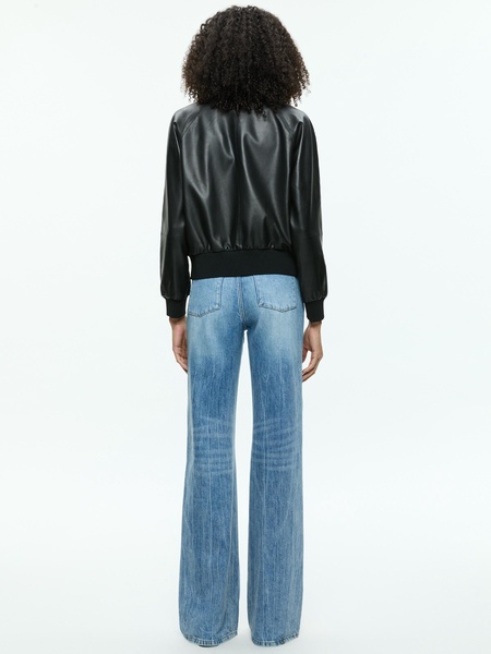FELISA LEATHER BOMBER