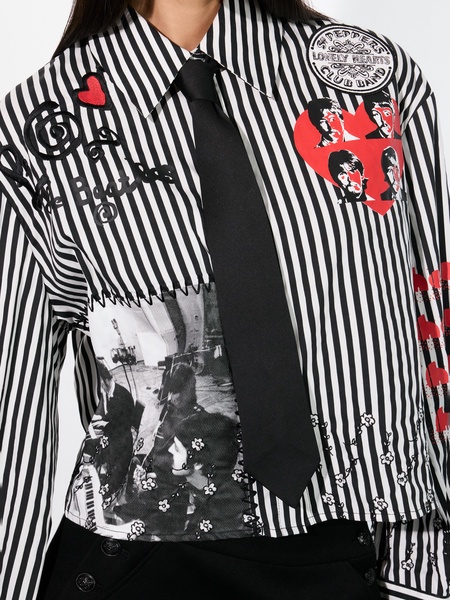 A+O X THE BEATLES PAM EMBROIDERED BLOUSE