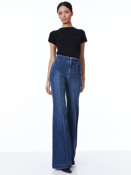 Dylan High Waisted Wide-Leg Jeans