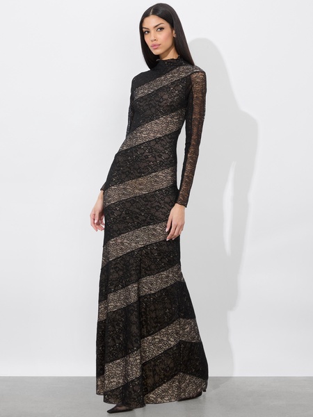 DELORA LACE PANELED DRESS