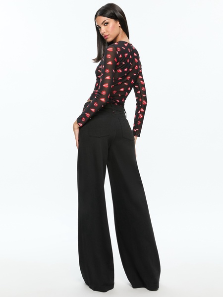 A+O X TOM WESSELMANN DELAINA MESH LONG SLEEVE TOP