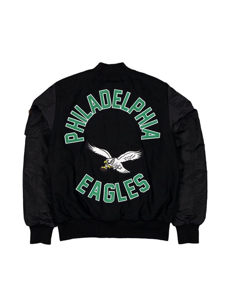 PHILADELPHIA EAGLES X ALPHA X NEW ERA MA-1 BOMBER JACKET