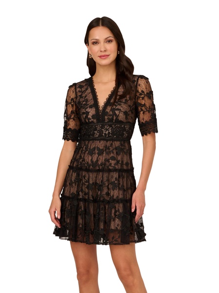 Adrianna Papell Women's Lace Embroidery Dress
