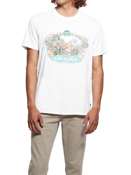 GUESS Men's Eco Tiger Label Tee