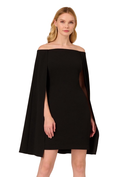 Adrianna Papell Women's Knit Crepe Tuxedo A-line Dress