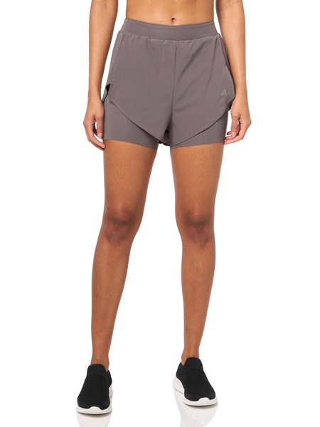 adidas Women's Designed for Training Heat.Rdy HIIT 2-in-1 Short, Charcoal