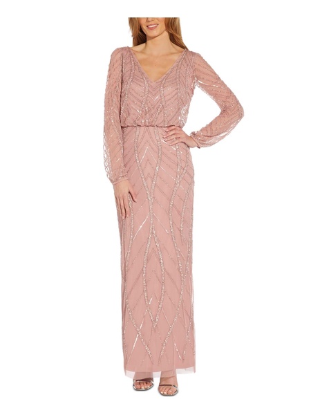 Adrianna Papell Women's Beaded Long Dress