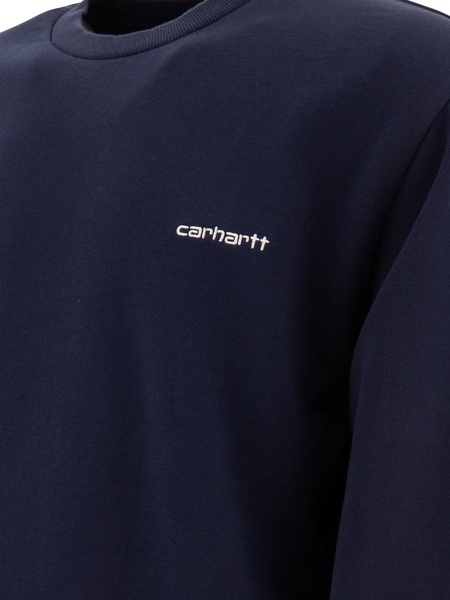 Script Embroidery Sweatshirts Blue