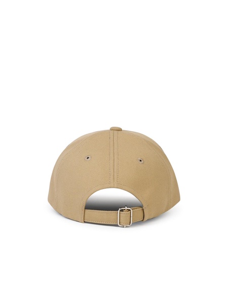 A.P.C. 'Charlie' Beige Cotton Cap Men