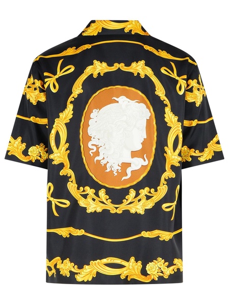 Versace Black Silk Shirt Men
