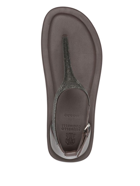 Brunello Cucinelli Women Leather Thong Sandals