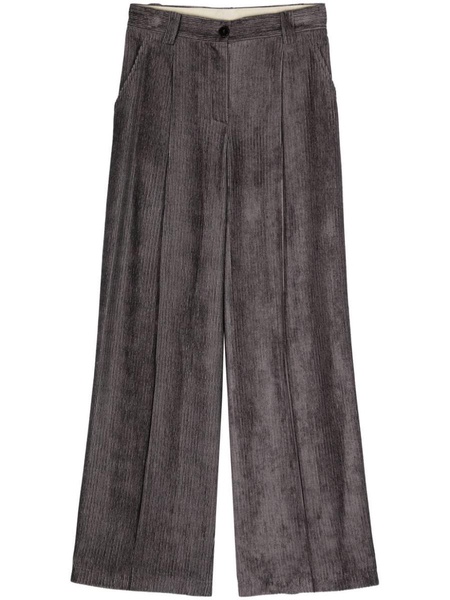 Alysi Velvet Wide-Leg Trousers