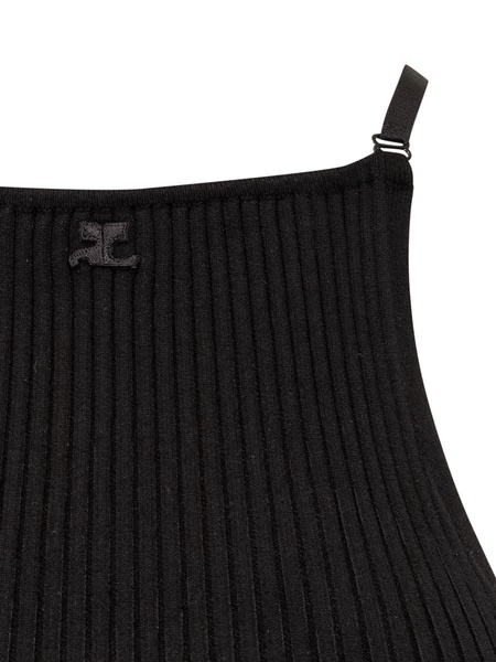 Courrèges Opened Pointy Rib Top