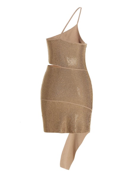 Andreādamo Sequin One Shoulder Dress