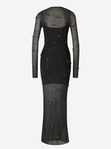Alexander Wang Semi-Transparent Gems Midi Dress
