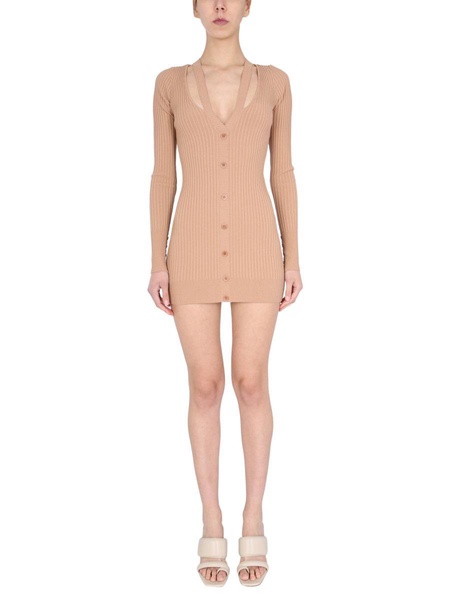 Andreādamo Ribbed Sweater With Cut Out Detail