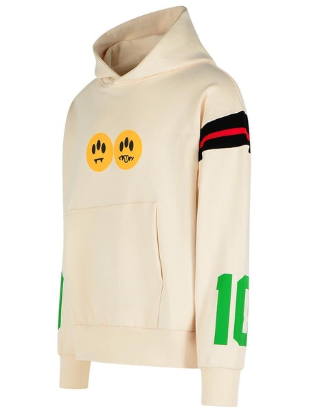 Barrow 'Coach' Ivory Cotton Sweatshirt