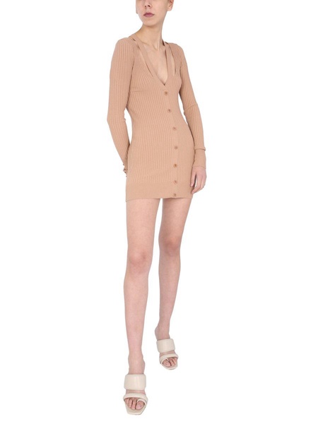 Andreādamo Ribbed Sweater With Cut Out Detail