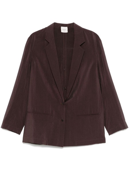 Alysi Silk Blend Single-Breasted Blazer Jacket