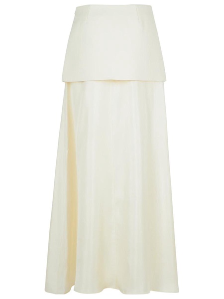 Rohe 'Fluid' Cream Wool Blend Skirt