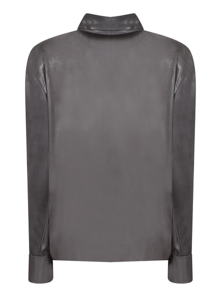 Gray Collar Stand Shirt