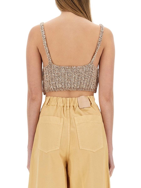 Alysi Sequined Tricot Top