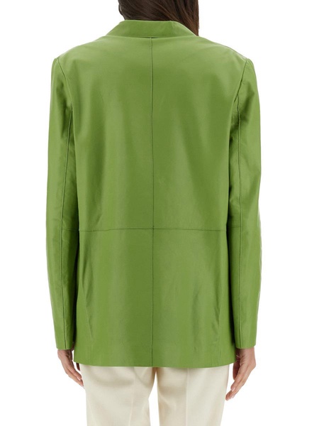 Alysi Oversized Leather Blazer