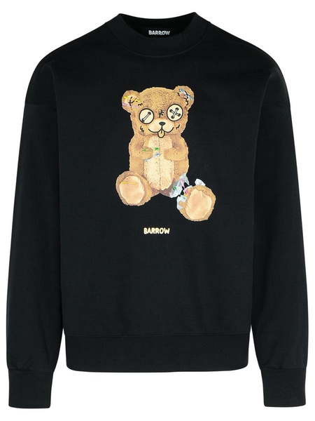 Barrow Black Cotton Sweatshirt