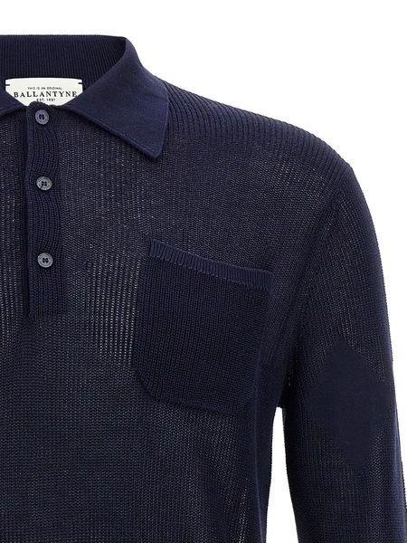 Ballantyne Openwork Cotton Polo Shirt