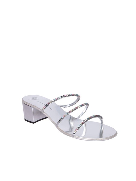 Dark Colorful White Sandals