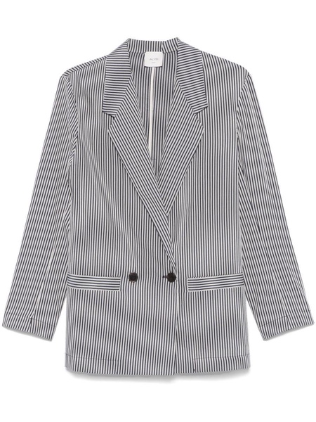 Alysi Striped Double-Breasted Jacket