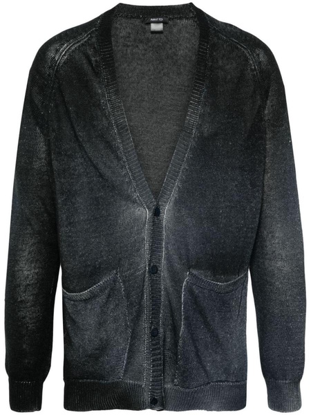 Avant Toi V Neck Cardigan With Shadows Clothing