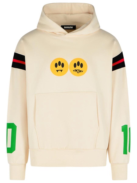 Barrow 'Coach' Ivory Cotton Sweatshirt