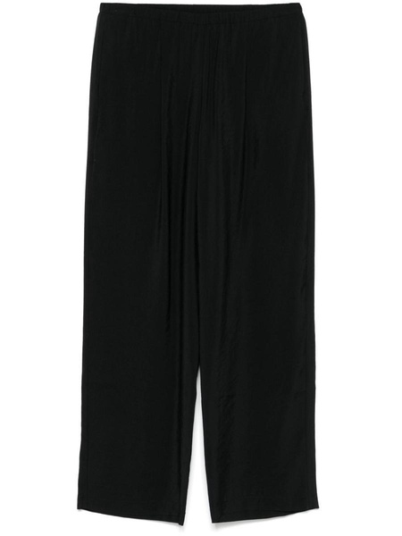 Alysi Cotton Blend Wide-Leg Trousers