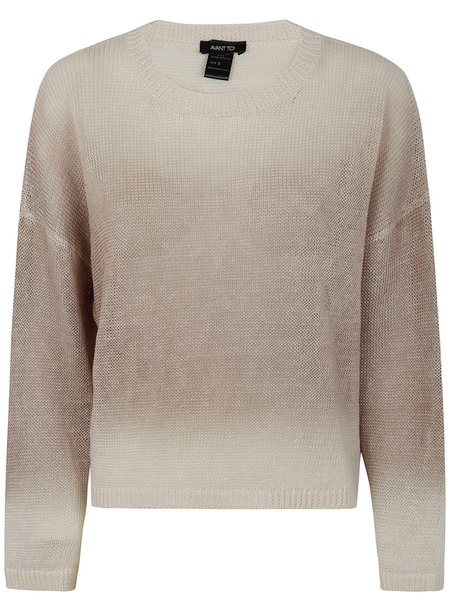 Avant Toi Gradient Effect Linen Round Neck Pullover Clothing