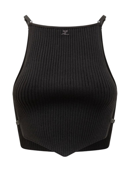 Courrèges Opened Pointy Rib Top