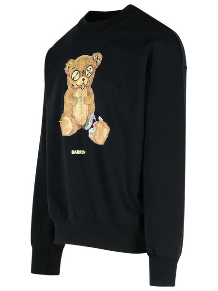 Barrow Black Cotton Sweatshirt