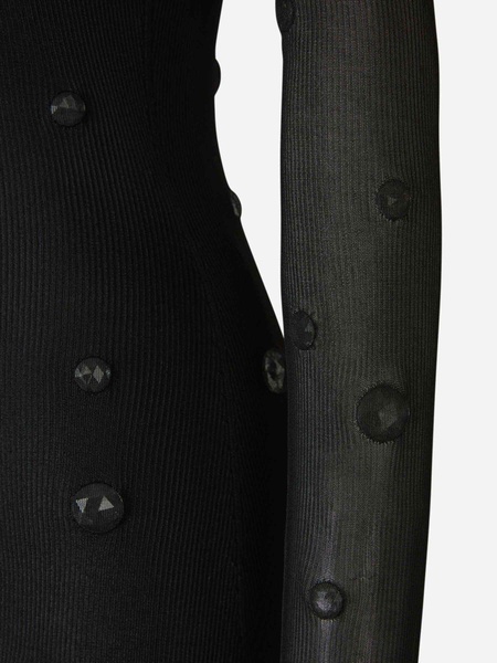 Alexander Wang Semi-Transparent Gems Midi Dress