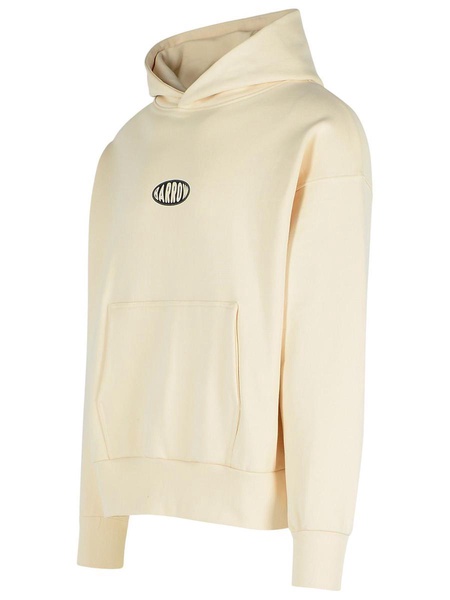 Barrow White Cotton Sweatshirt