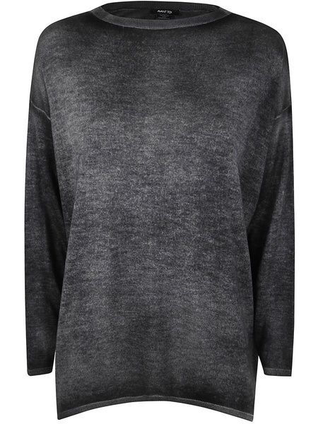 Avant Toi Hand Painted Boat Neck Off Gauge Pullover Clothing