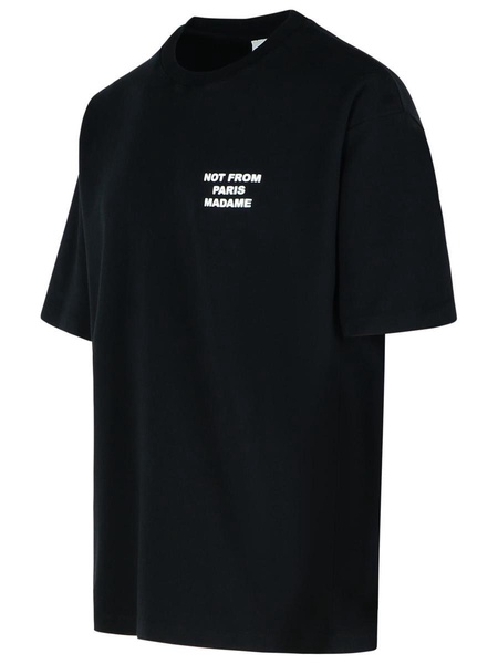 Drôle De Monsieur Black Cotton T-Shirt