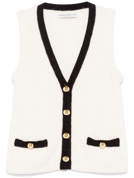 Alessandra Rich Tank Top With Contrasting Edge